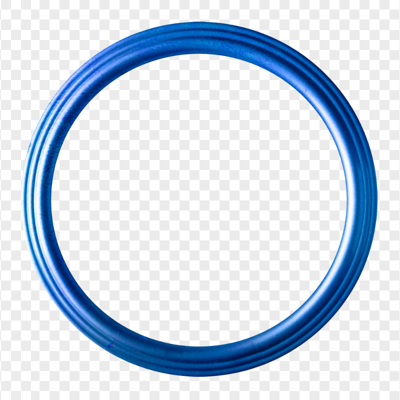 Blue Circular Round Frame PNG Image