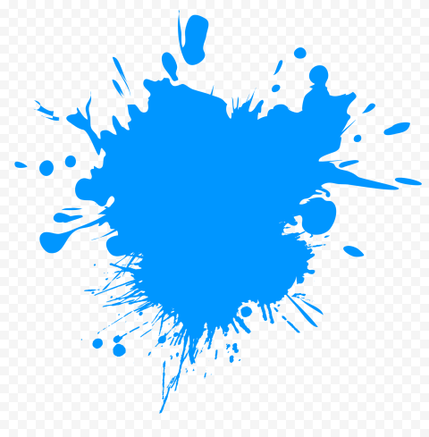 Blue Color Paint Splash HD Transparent PNG