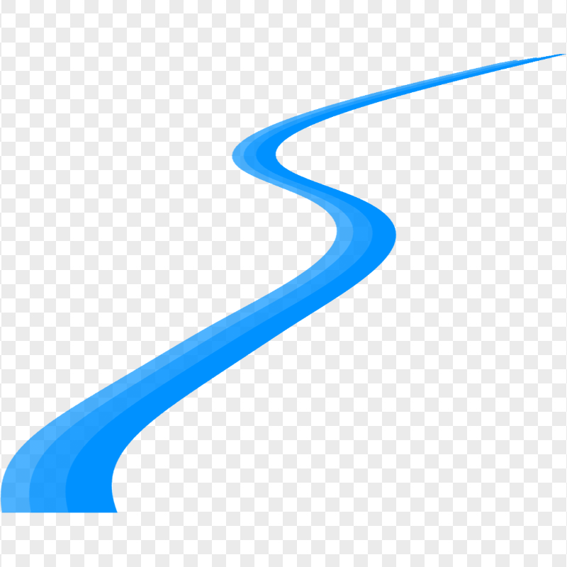 Blue Curved Curve Line PNG