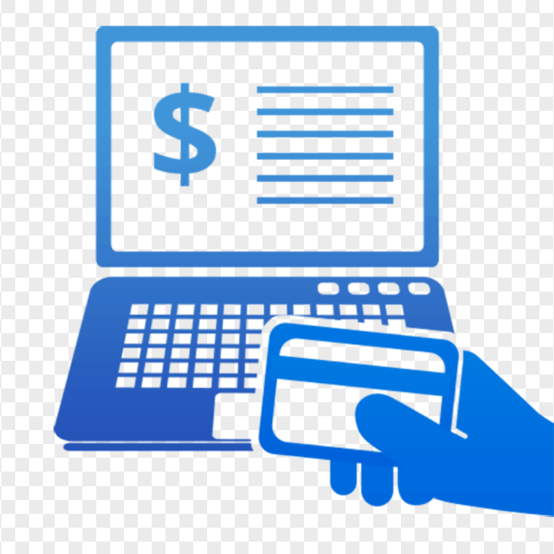 Blue E-commerce Electronic Payment System Icon