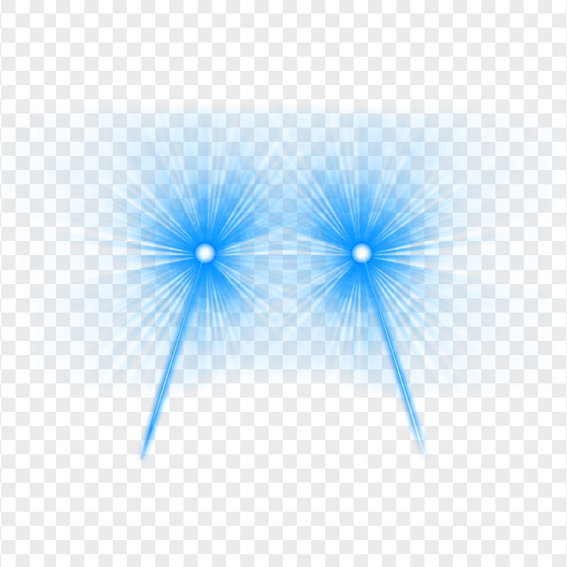 Blue Eyes Lazer Flare Effect Front View PNG