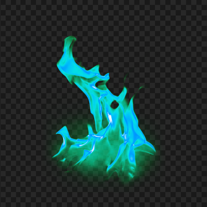 Blue Fire Flames Effect Transparent Background