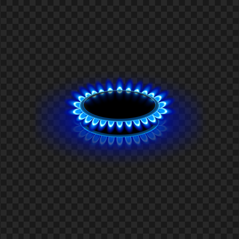 Blue Gas Stove Flame PNG