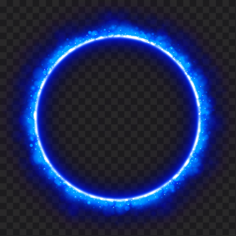 Blue Glowing Light Circle Transparent Background | Citypng