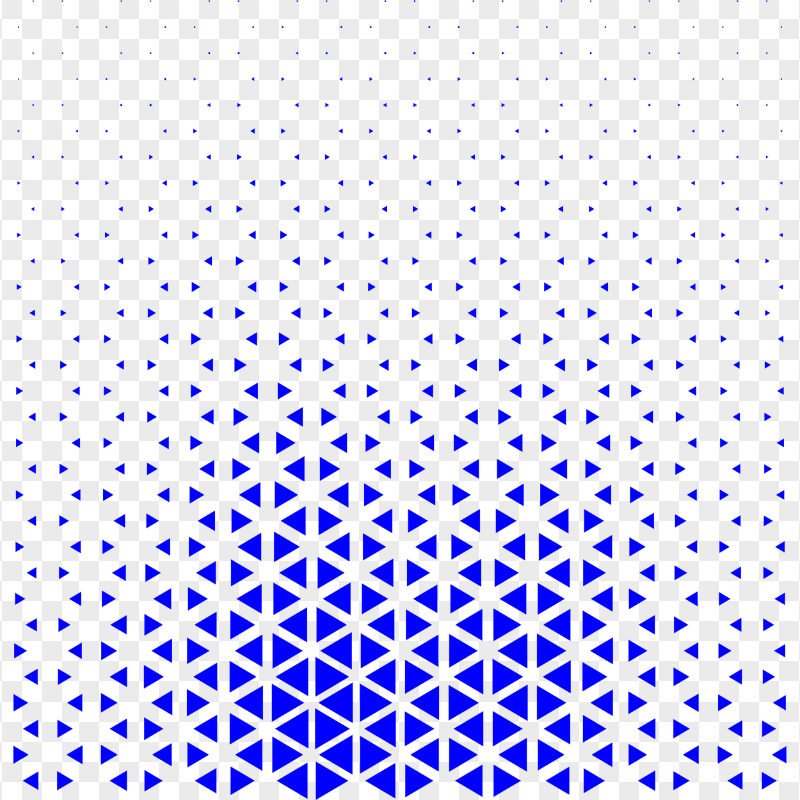 Blue Halftone Triangle Dots Abstract Pattern PNG