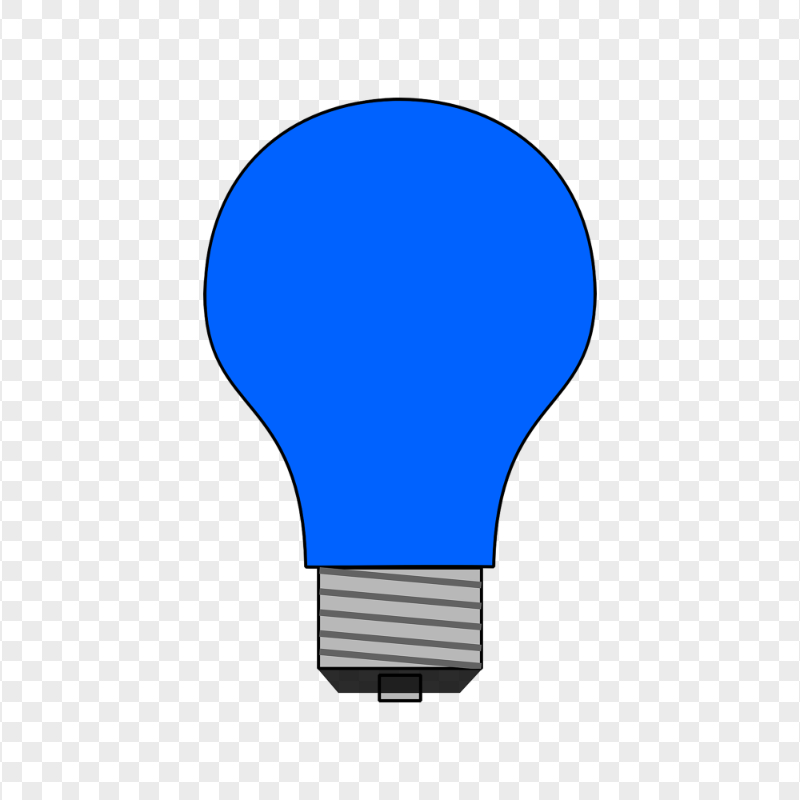 Blue Light Bulb Clipart Icon PNG