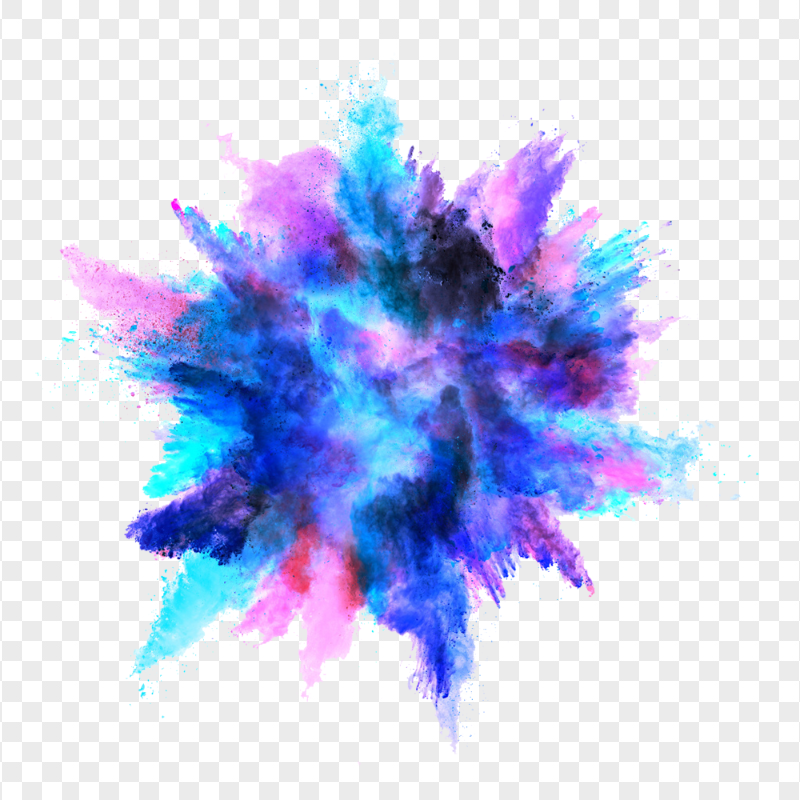 Blue & Pink Watercolor Smoke Powder Explosion