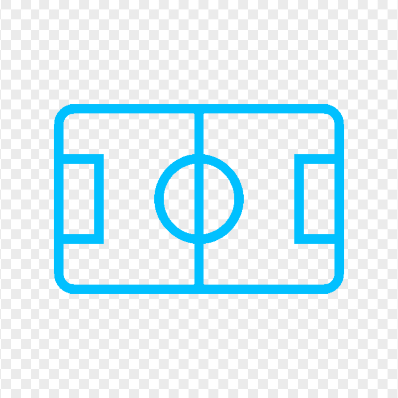 Blue Pitch Stadium Outline Icon