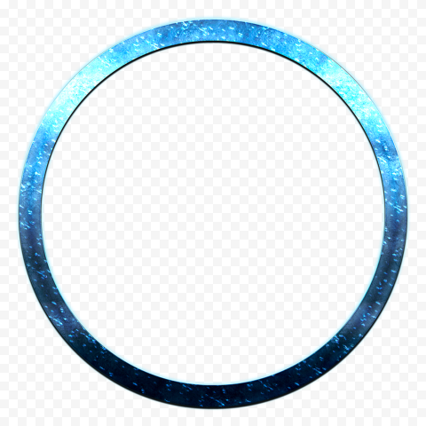 Blue Round Circle Ring Frame PNG
