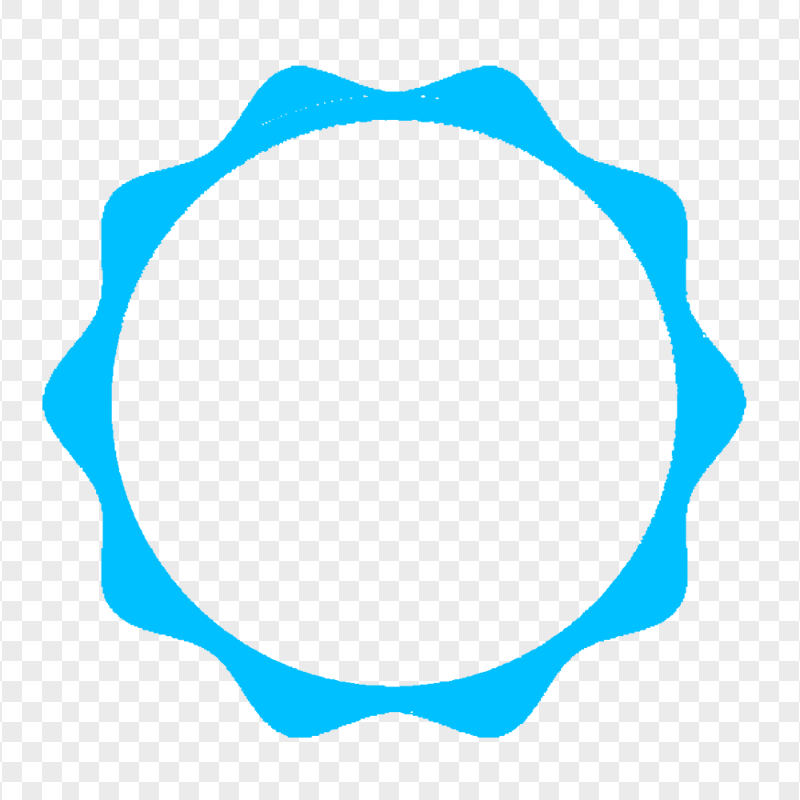 Blue Round Label Badge Silhouette PNG