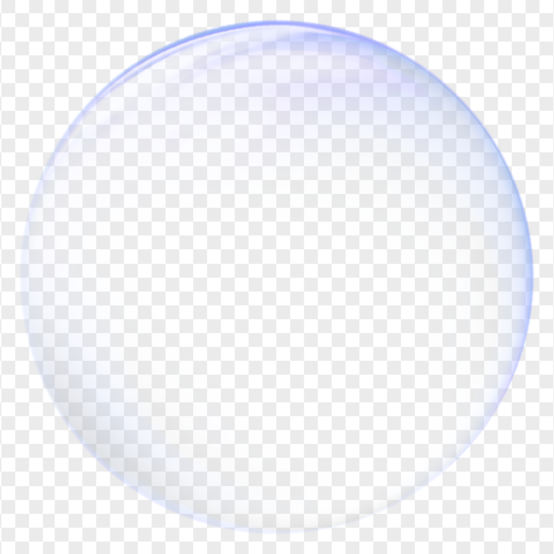 Blue Round Soap Bubble PNG