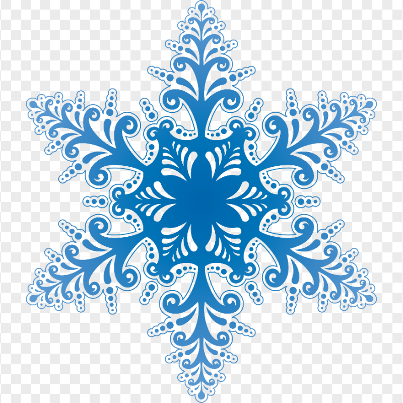 Blue Snowflake Illustration Shape PNG Image