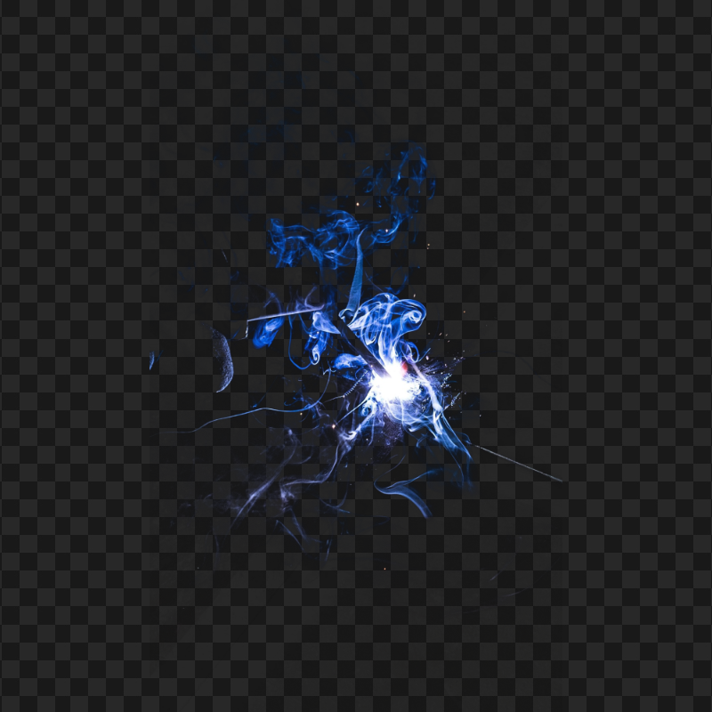 Blue Spark Light With Smoke Effect Download PNG