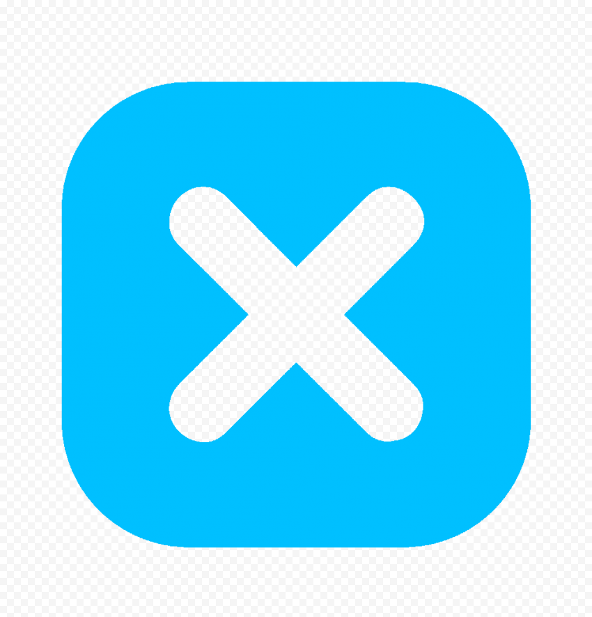 Blue X Icon