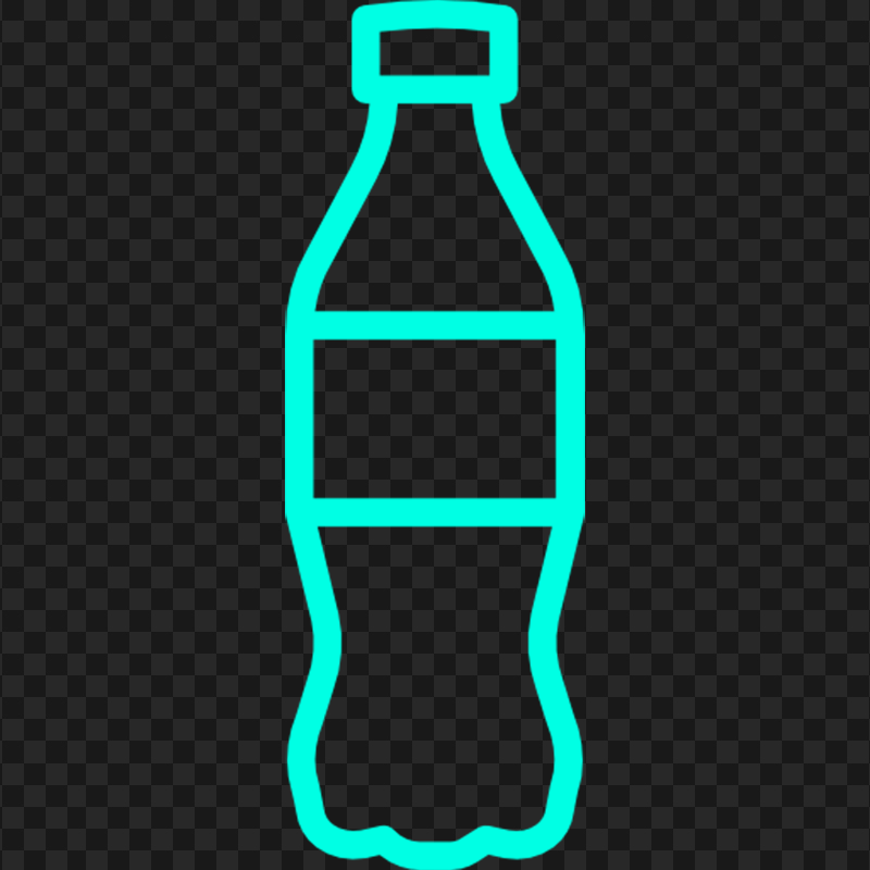 Blue Turquoise Cola Water Plastic Bottle Icon PNG