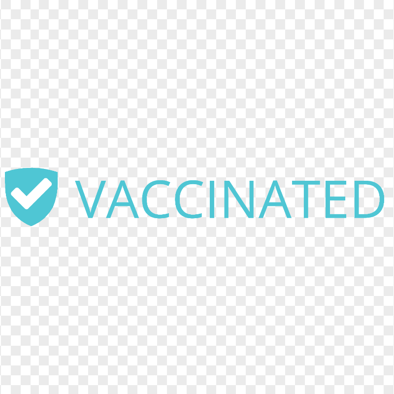 Blue Vaccinated Logo Icon PNG