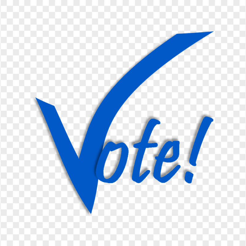 Blue Vote Word Transparent Background