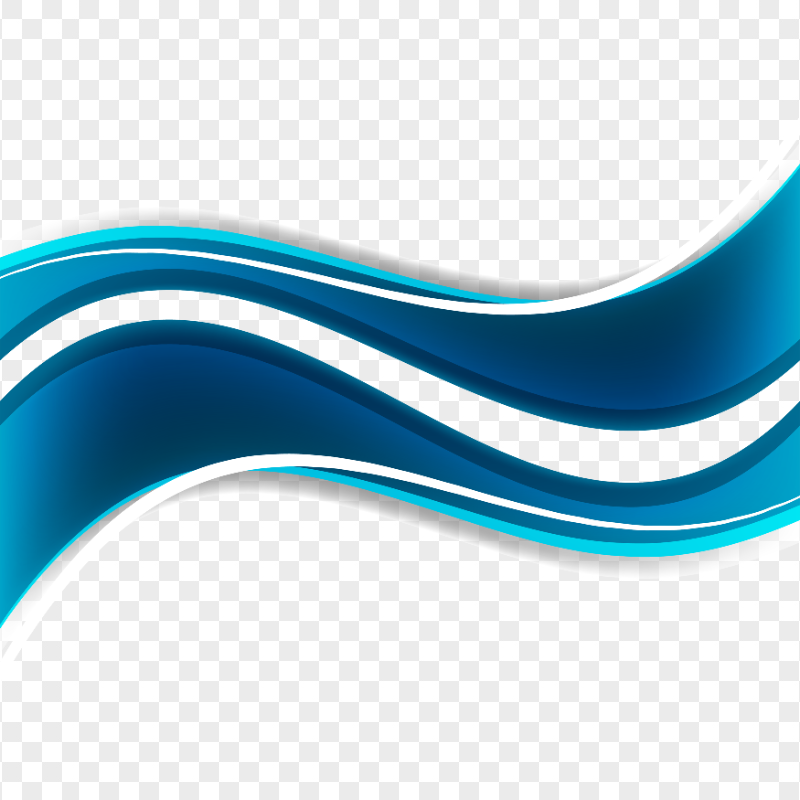 Blue Wave Abstract Brochure Cover Design HD PNG