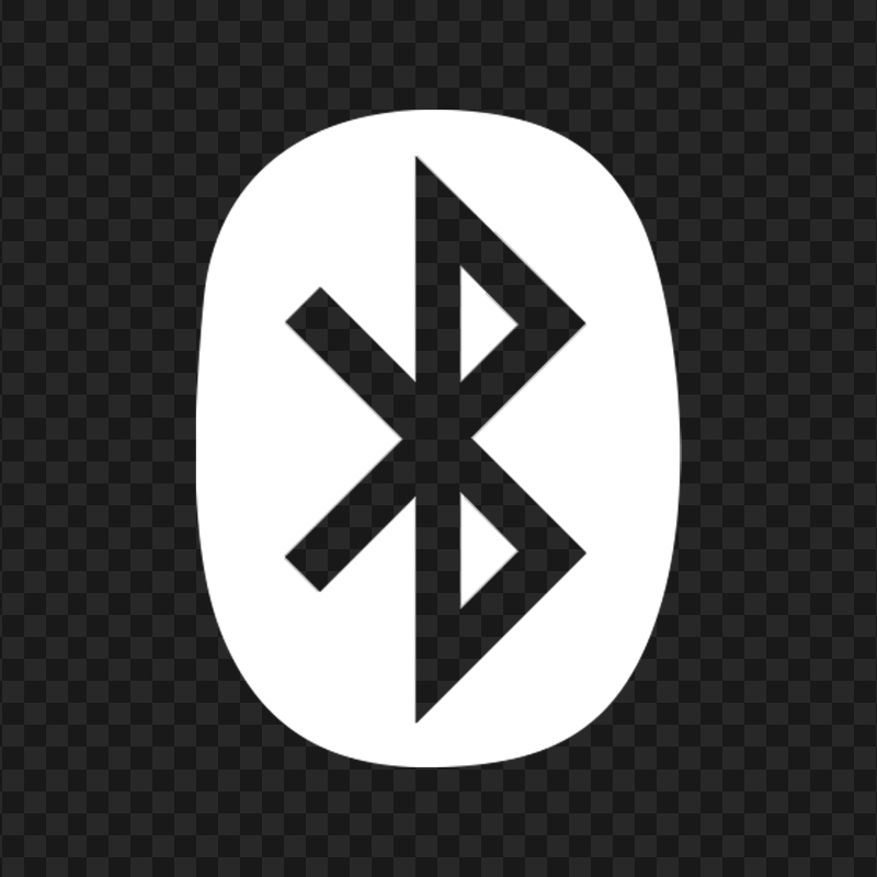Bluetooth White Logo Icon Sign Symbol PNG