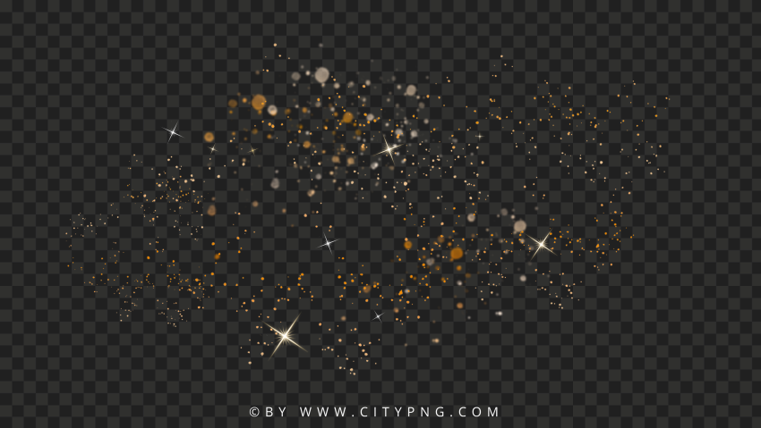 Bokeh With Sparkling Stars Background Effect PNG