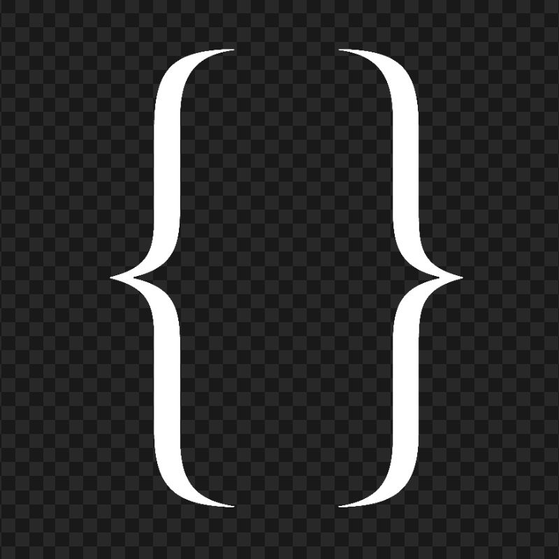 Brackets White Icon Symbol