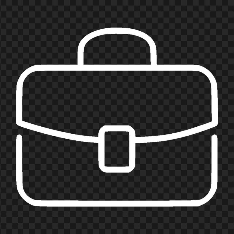 Briefcase Baggage Bag White Line Icon PNG IMG