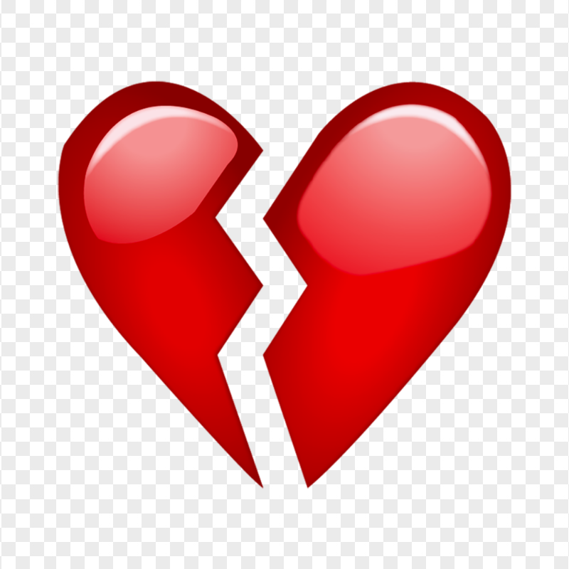 Broken Heart Emoticon Symbol Emoji PNG Free Transparent CityPNG