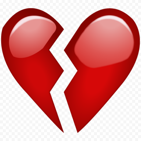 Broken Red Heart Emoji FREE PNG