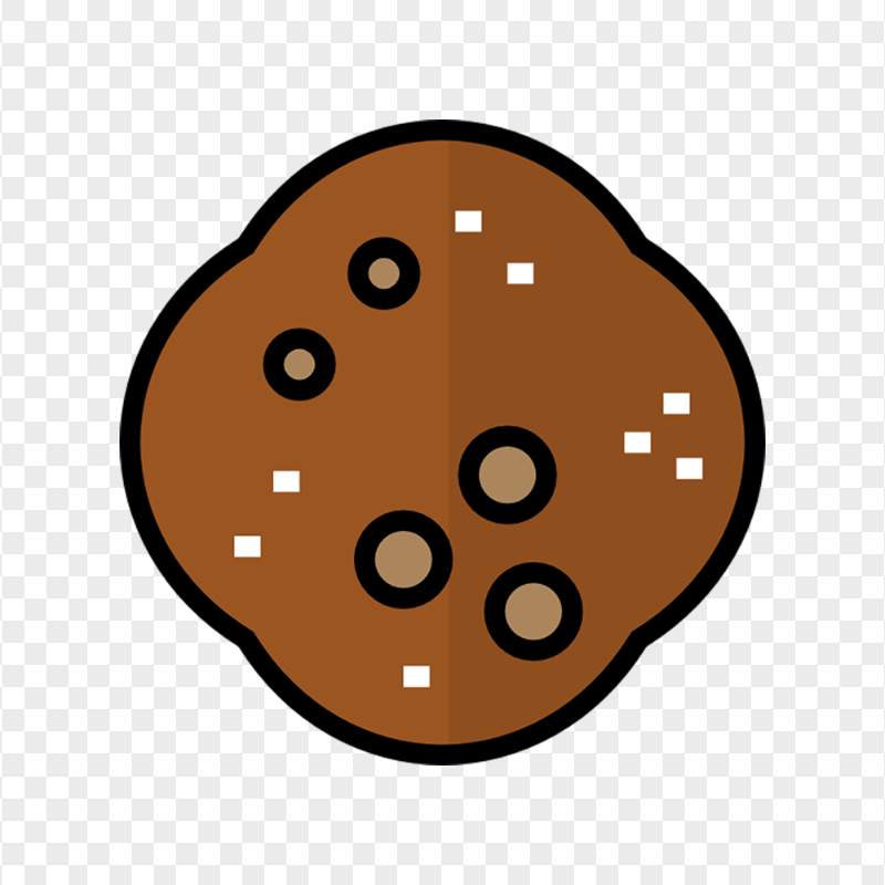 Brown Cookie Chip Icon HD Transparent Background