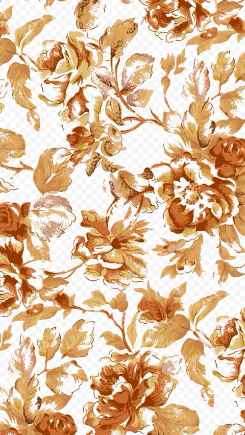 Brown Floral Texture Pattern PNG