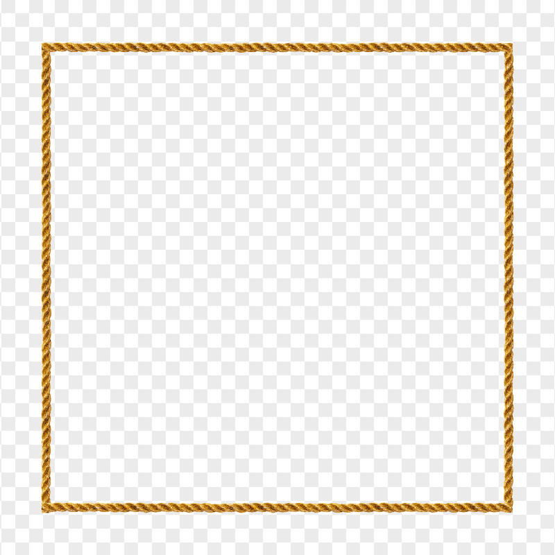 Brown Rope Square Frame Image PNG