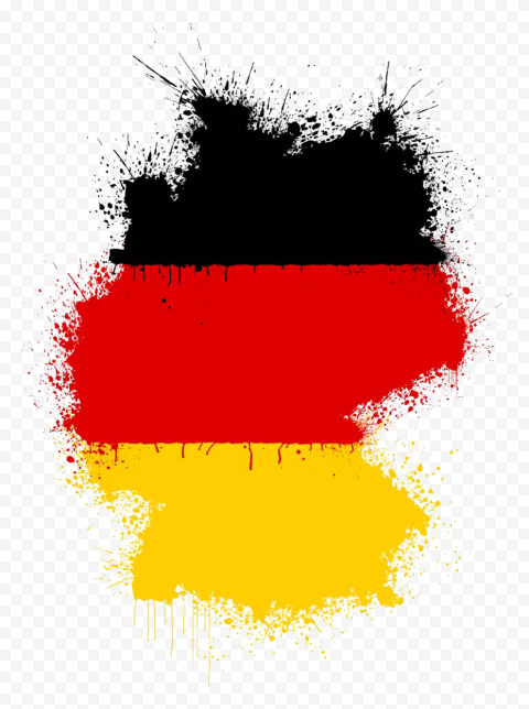 Brush Splash Germany Flag PNG Image
