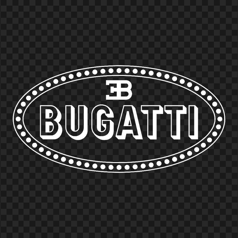 Bugatti White Logo HD PNG
