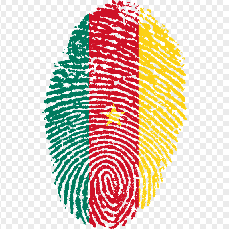 Cameroon Fingerprint Flag PNG