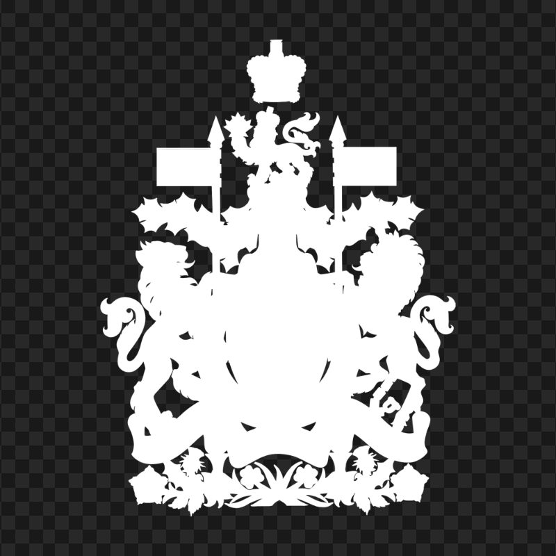 Canada Coat Of Arms White Silhouette Download PNG