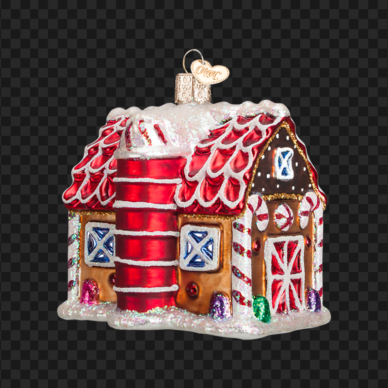 Candy Cane Gingerbread House Christmas PNG