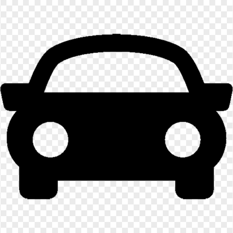 Car Front View Black Silhouette Icon PNG Image