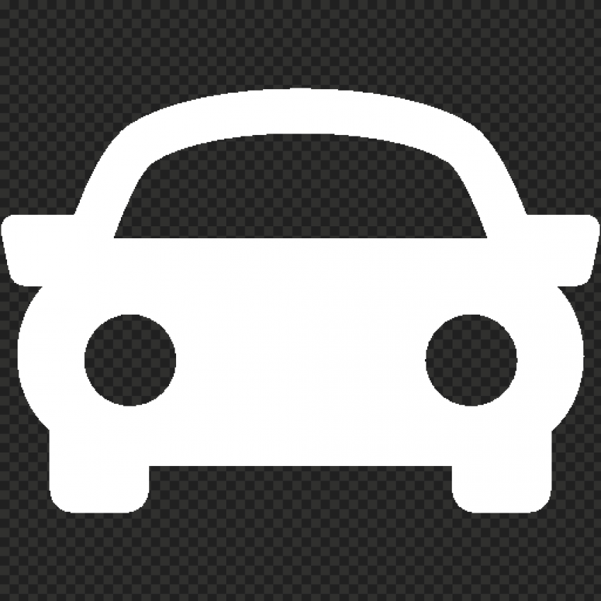 Car Front View White Silhouette Icon Download PNG Citypng
