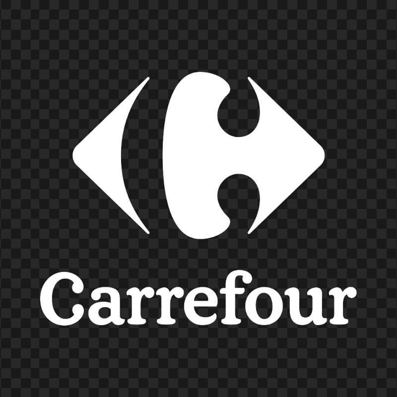 Carrefour White Logo Image PNG