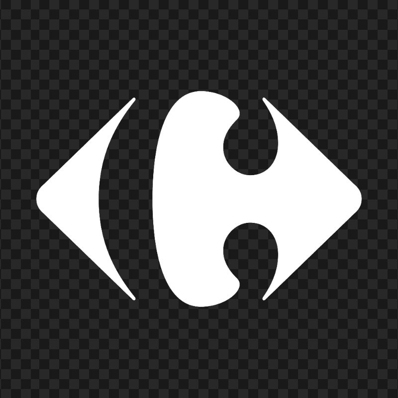 Carrefour White Logo Symbol Sign PNG