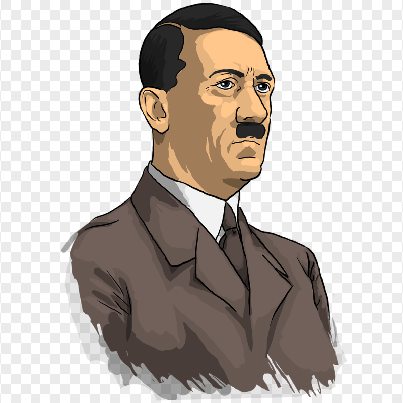 Cartoon Adolf Hitler Nazi Portrait HD PNG