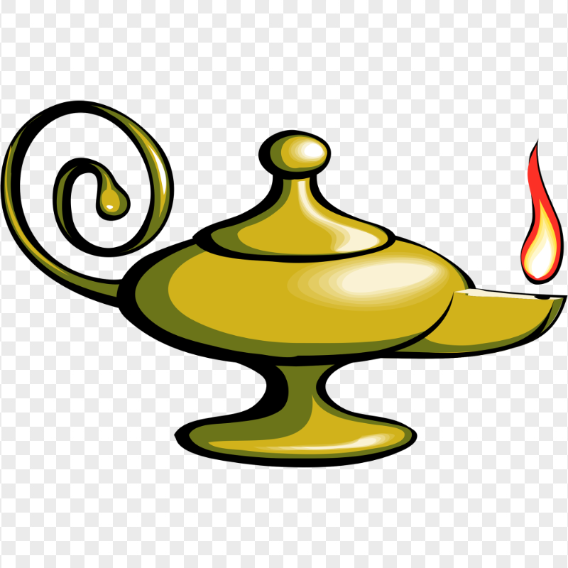 Cartoon Aladdin Oil Lamp PNG