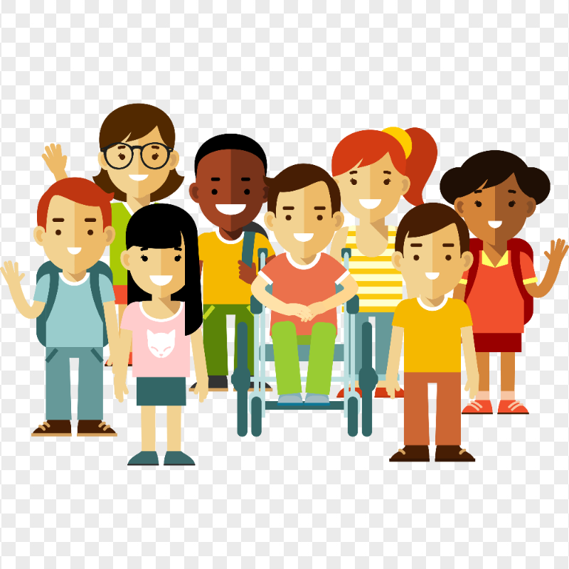 Cartoon Back To School Kids PNG