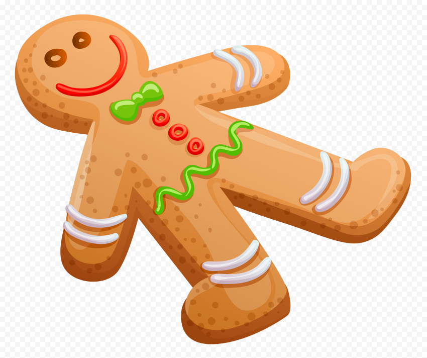 Cartoon Christmas Gingerbread Man Cookie Biscuit PNG | Citypng