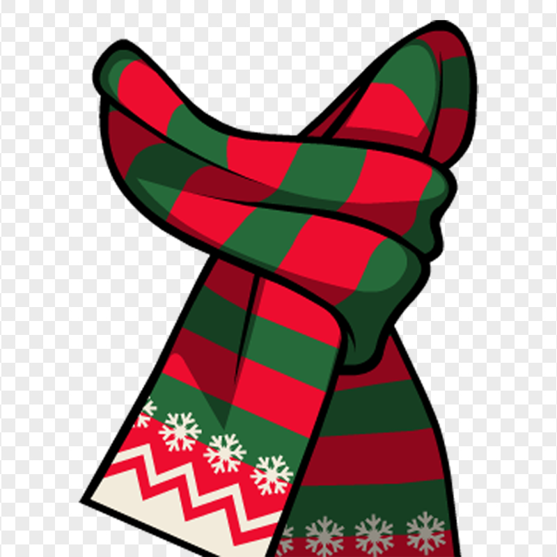 Cartoon Christmas Scarf PNG