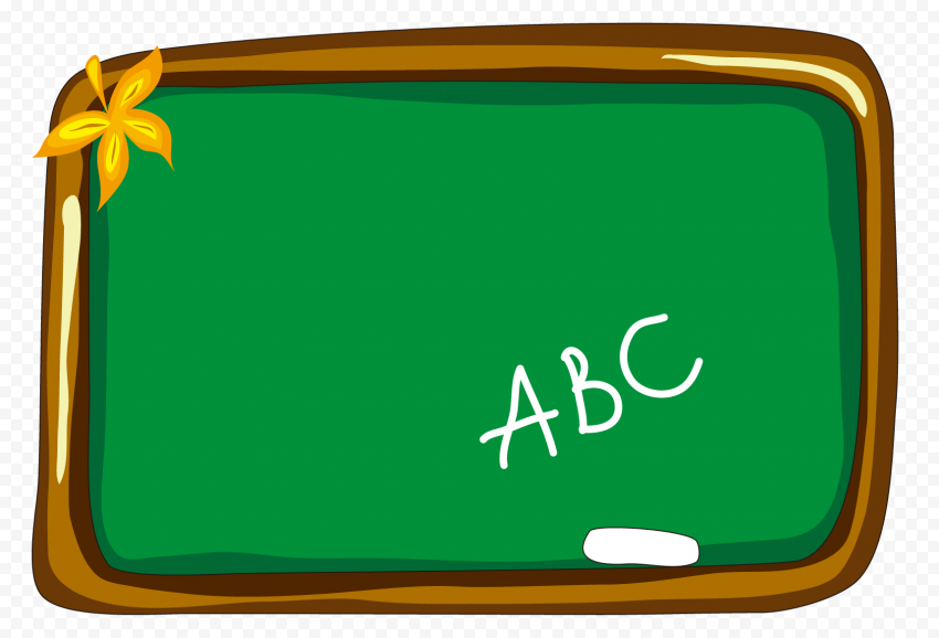 Cartoon Clipart ABC Blackboard Green Chalkboard PNG | Citypng