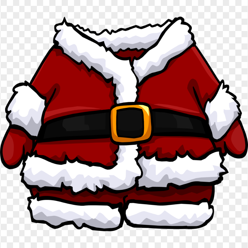 Cartoon Clipart Christmas Santa Suit Jacket HD PNG