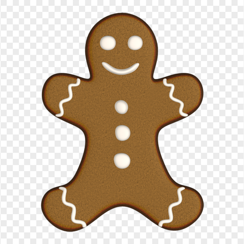 Cartoon Clipart Gingerbread Man Cookie Biscuit PNG