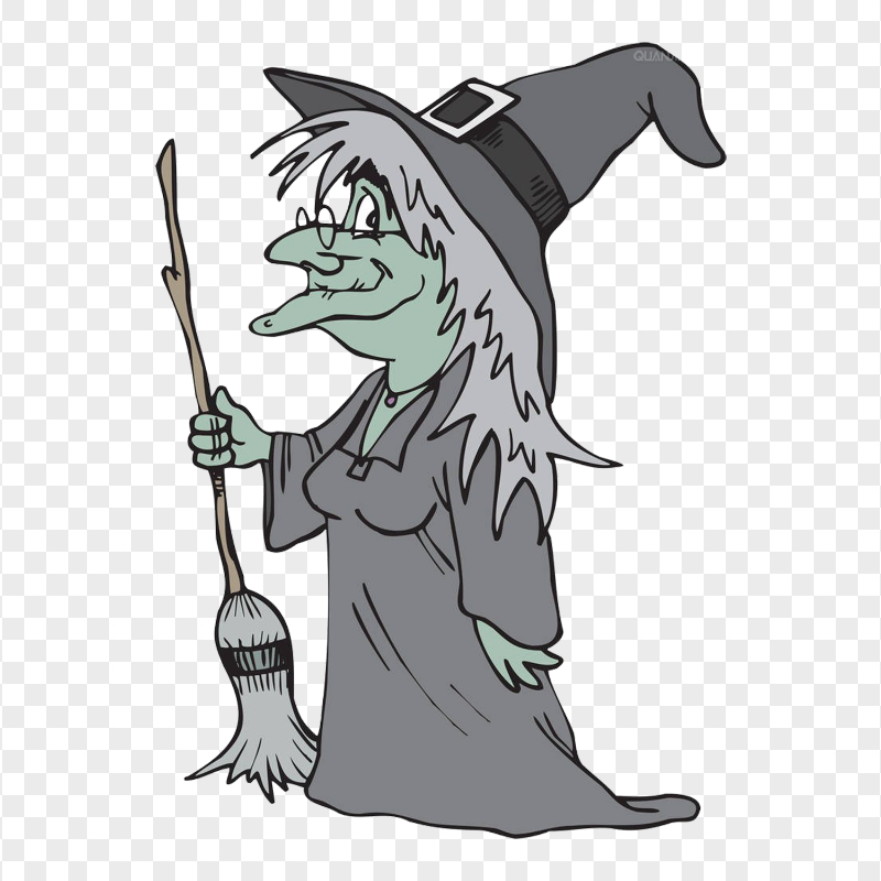 Cartoon Clipart Halloween Witch Character HD PNG