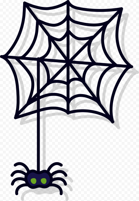 Cartoon Clipart Spider Web Illustration HD PNG | Citypng